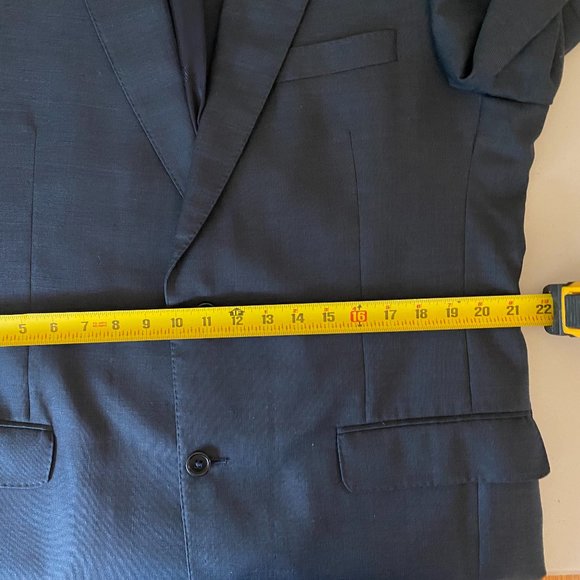 Jos. A. Bank 100% Wool Sport Coat Men 43LG Charcoal Two-Button‎ Blazer Jacket - Picture 13 of 16